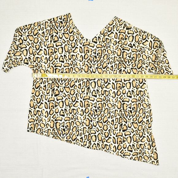 Lane Bryant Women Blouse V Neck Polyester Multicolor Size 18/20 Cheetah - Picture 4 of 8
